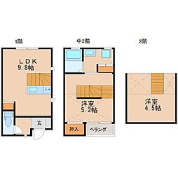 プレミアム宿町 1LDKの間取図画像