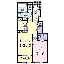 パールマリン1 1LDKの間取図画像