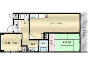 ジュネス堤  ｜ 大阪府大阪市東淀川区井高野4丁目（賃貸マンション2LDK・1階・55.00㎡） その2