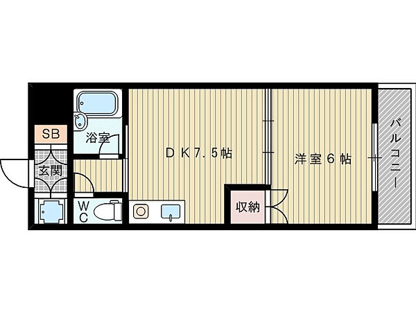 大阪府大阪市東淀川区東淡路1丁目(賃貸マンション1DK・5階・28.88㎡)の写真 その2