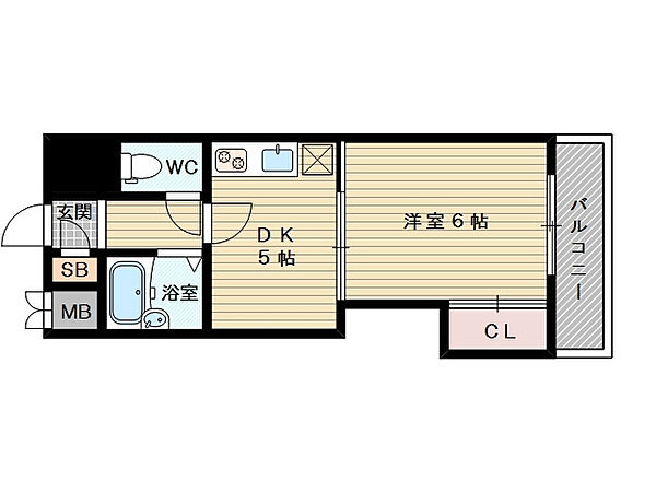 ロイヤルハイツ菅原 ｜大阪府大阪市東淀川区菅原7丁目(賃貸マンション1DK・5階・27.00㎡)の写真 その2