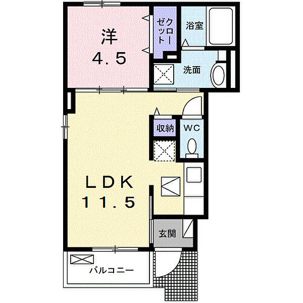 プロムナード箕形 101｜大阪府和泉市箕形町4丁目(賃貸アパート1LDK・1階・37.00㎡)の写真 その2