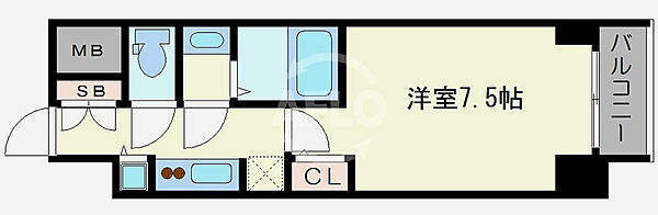 S-RESIDENCE難波Briller 510｜大阪府大阪市浪速区元町2丁目(賃貸マンション1K・5階・24.78㎡)の写真 その3