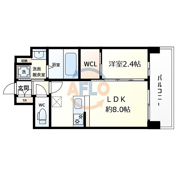 セレニテ難波ミラク壱番館 ｜大阪府大阪市浪速区敷津西1丁目(賃貸マンション1DK・12階・29.02㎡)の写真 その2