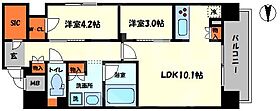 リンクハウス難波元町  ｜ 大阪府大阪市浪速区元町2丁目（賃貸マンション2LDK・9階・50.14㎡） その2