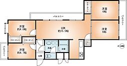 エバーグリーングランド曽根A棟 4LDKの間取図画像