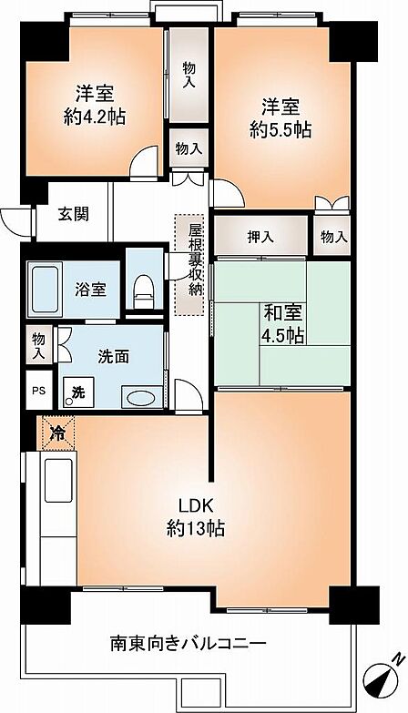 3LDK 間取り