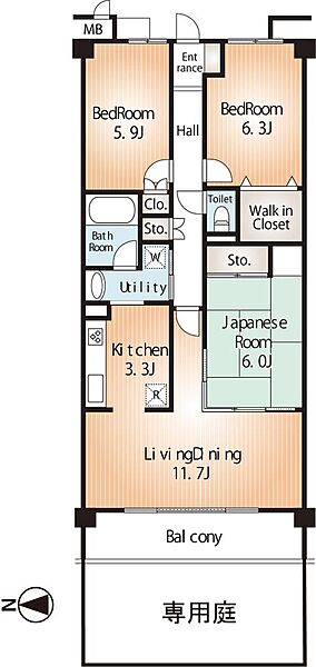 間取りを拡大表示