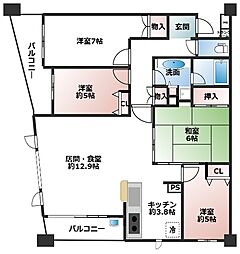 サンクタス大津中央 4LDKの間取図画像