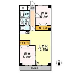 間取図画像 2LDK