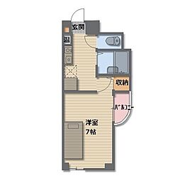 ビジネスステーション御所 1Kの間取図画像