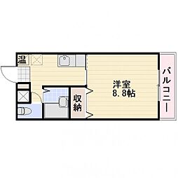 サンプローチ 1Kの間取図画像