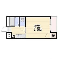 コーポりんどう 1Kの間取図画像
