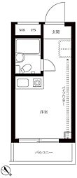 ジョイフル目黒洗足 ワンルームの間取図画像