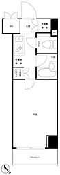 ルーブル三田 1Kの間取図画像