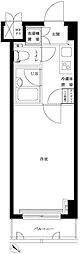 ルーブル学芸大学六番館 1Kの間取図画像