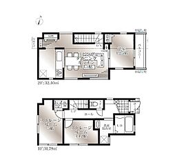 多摩市一ノ宮1丁目1期　新築戸建　全2棟　1号棟