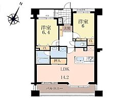 レクセルマンション小田急相模原 3LDKの間取図画像