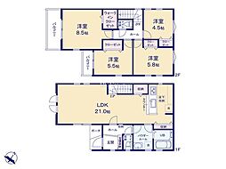 相模原市中央区共和3丁目5期 新築戸建 全1棟 1号棟