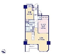 ライオンズステーションプラザ小田急相模原 1SLDKの間取図画像