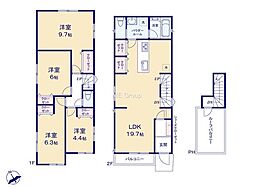 横浜市港北区富士塚1丁目2 新築戸建 全3棟 C号棟