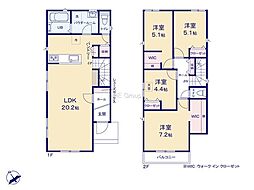 大和市福田5丁目1期 新築戸建 全2棟 2号棟