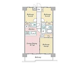ヒルサイドステージ湘南藤沢 3LDKの間取図画像