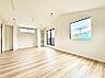 室内：8号棟  ■温もりを感じる、居心地のいいリビング