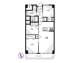 多摩稲城マンションA棟 3LDKの間取図画像