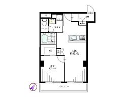 ライオンズマンション生麦 1LDKの間取図画像