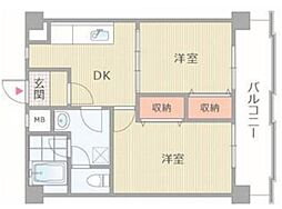 おおきに長堀橋鰻谷北サニーアパートメントの間取図画像