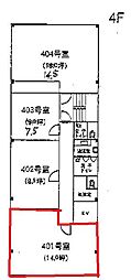 瓦町浪速ビルの間取図画像