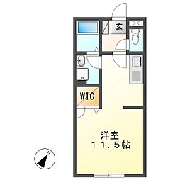 小川町ハイツ 1階ワンルームの間取り