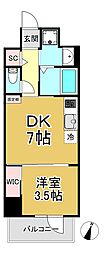 国香通4丁目新築マンション 1DKの間取図画像