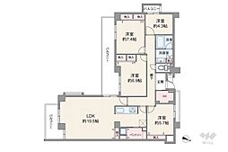 甲南コーポラス 4LDKの間取図画像
