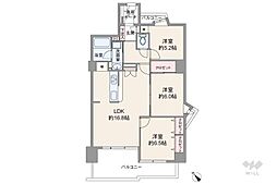 コート六甲鶴甲 3LDKの間取図画像