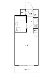 ビリジアン目白 ワンルームの間取図画像