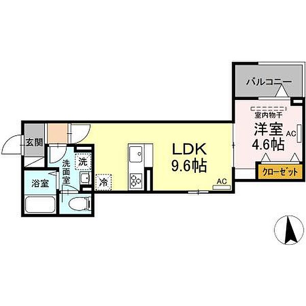 レクシア扇I 303｜東京都足立区扇2丁目(賃貸アパート1LDK・3階・34.22㎡)の写真 その2