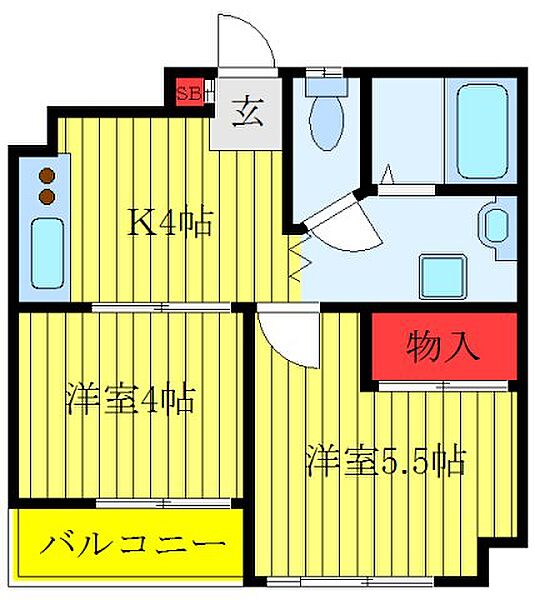 東京都北区東十条1丁目(賃貸マンション2K・3階・29.90㎡)の写真 その2