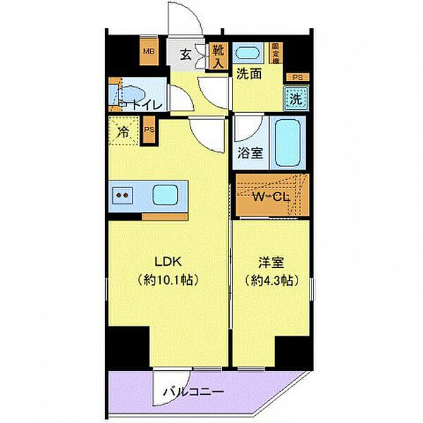 ディアレイシャス赤羽 203｜東京都北区赤羽1丁目(賃貸マンション1LDK・2階・36.80㎡)の写真 その2