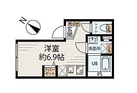 東京都文京区根津2丁目（賃貸マンション1K・3階・19.63㎡） その2