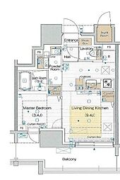 シティホームサッポロステーションフロント 1LDKの間取図画像