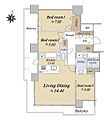ブランズタワー札幌13階21.0万円