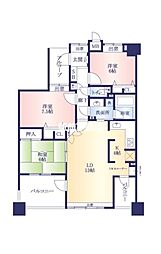ランドゥール城南の杜 3LDKの間取図画像