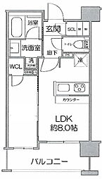 グローベルザ・スイート横浜プレミア 1LDKの間取図画像