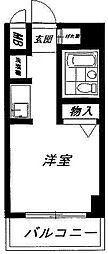 グリフィン横浜 1Kの間取図画像