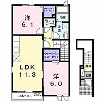 ベルコート桜　A 201 ｜ 徳島県名西郡石井町石井字石井（賃貸アパート2LDK・2階・57.63㎡） その2