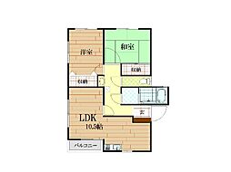 幸701ビル 2LDKの間取図画像
