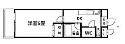 チェリーハイツ 1Kの間取図画像