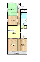 ホープス国府 4DKの間取図画像